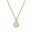 Diamond Necklace 1/4 ct tw Round-cut 10K Yellow Gold