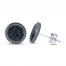 Men's Black Diamond Stud Earrings 1/3 ct tw Round-cut 10K White Gold