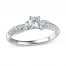 Diamond Engagement Ring 5/8 ct tw 14K White Gold