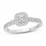 Diamond Engagement Ring 1/2 ct tw Round-cut 10K White Gold