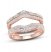 Diamond Enhancer Band 3/4 ct tw Round/Baguette 14K Rose Gold