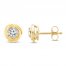 Center of Me Diamond Stud Earrings 3/8 ct tw 10K Yellow Gold