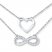 Infinity Heart Necklace 1/20 ct tw Diamonds Sterling Silver