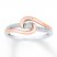 Diamond Ring Sterling Silver/10K Rose Gold