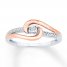 Diamond Ring Sterling Silver/10K Rose Gold