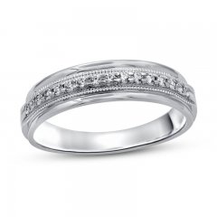 Men's Diamond Wedding Ring 1/2 ct tw 10K White Gold