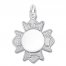 Fire Badge Charm Sterling Silver