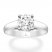 Tolkowsky Solitaire Ring 1-1/2 Carat Diamond 14K White Gold