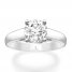 Tolkowsky Solitaire Ring 1-1/2 Carat Diamond 14K White Gold