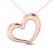 Heart Necklace 10K Rose Gold 18"