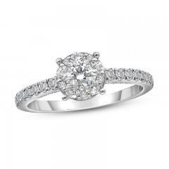 Diamond Engagement Ring 1 ct tw Round-cut 14K White Gold