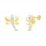 Diamond Dragonfly Earrings 1/15 ct tw 10K Yellow Gold