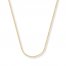 Square Wheat Chain 14K Yellow Gold Necklace 24" Length