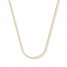 Square Wheat Chain 14K Yellow Gold Necklace 24" Length