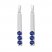 Lab-Created Sapphire Vertical Bar Earrings Sterling Silver