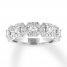 Leo Diamond Anniversary Band 7/8 ct tw 14K White Gold