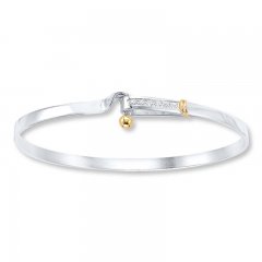 Bangle Bracelet Sterling Silver/14K Gold