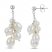 Cultured Pearl Cluster Dangle Earrings Sterling Silver