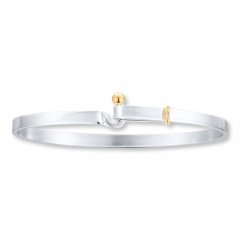 Bangle Bracelet Sterling Silver/14K Gold