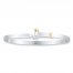 Bangle Bracelet Sterling Silver/14K Gold