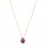 Le Vian Amethyst & Diamond Necklace 1/8 ct tw 14K Honey Gold 18"