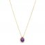 Le Vian Amethyst & Diamond Necklace 1/8 ct tw 14K Honey Gold 18"