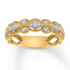 Diamond Anniversary Band 1/5 ct tw Round-cut 10K Yellow Gold