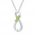 Peridot Infinity Necklace 1/20 ct tw Diamonds Sterling Silver