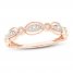 Diamond Anniversary Ring 1/10 ct tw Round-cut 10K Rose Gold