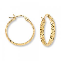 Hoop Earrings 14K Yellow Gold 20mm