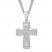 Men's Diamond Cross Necklace 3/8 ct tw Stainless Steel