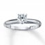 Diamond Solitaire Ring 1/2 carat Round-cut 14K White Gold