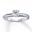 Diamond Solitaire Ring 1/2 carat Round-cut 14K White Gold