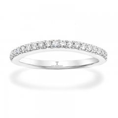 Tolkowsky Wedding Band 1/3 Carat tw Diamonds 14K White Gold