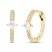 Diamond Huggie Hoop Earrings 1/4 ct tw Princess & Round-cut 10K Yellow Gold