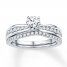 Diamond Bridal Set 7/8 ct tw Round-cut 14K White Gold