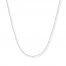 Cable Chain Necklace 14K White Gold 20" Length