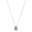 Le Vian Aquamarine & Diamond Necklace 1/8 ct tw 14K Vanilla Gold 18"