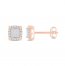 Diamond Earrings 1/5 ct tw Princess/Round-Cut 10K Rose Gold