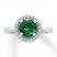 Lab-Created Emerald Ring Lab-Created Sapphires Sterling Silver