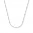 Wheat Chain Necklace 14K White Gold 18" Length