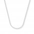 Wheat Chain Necklace 14K White Gold 18" Length