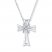 Infinity Cross Necklace Diamond Accent Sterling Silver