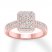 Diamond Engagement Ring 1/2 ct tw Round-cut 10K Rose Gold