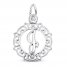 Letter J Charm Sterling Silver