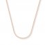 Wheat Chain Necklace 14K Rose Gold 16" Length