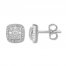 Diamond Stud Earrings 1/2 ct tw Round-cut 14K White Gold