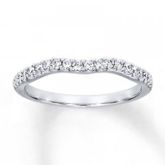 Diamond Wedding Band 1/4 ct tw Round-cut 14K White Gold