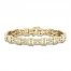 Men's Diamond Bracelet 1/2 ct tw Round-cut 10K Yellow Gold 8.5"