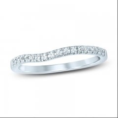 Diamond Wedding Band 1/6 ct tw Round-Cut 14K White Gold